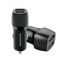 Rockrose Safari P2 Dual Port 12W Max Car Charger&ndash; Black
